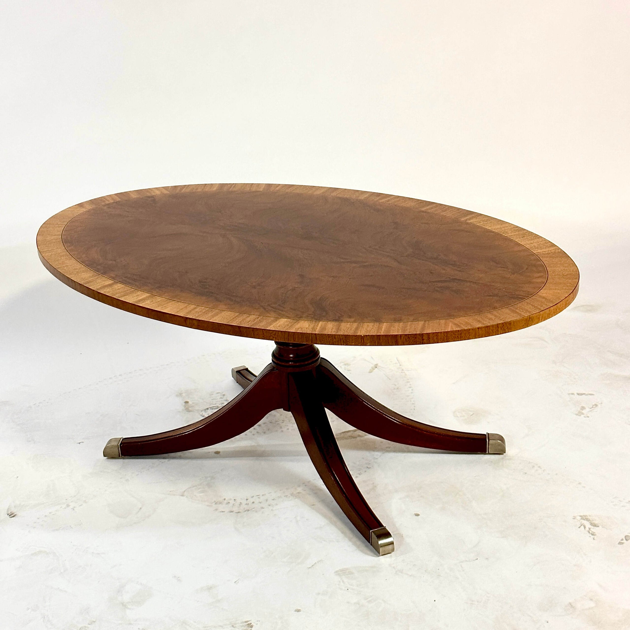 Ethan Allen Thornton Elliptical Oval Coffee Table Habitat for